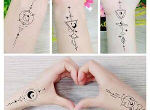 Kızlar için geometrik dövme