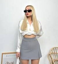 Çizgili etek - kolay siluet düzeltme ve muhteşem baskı