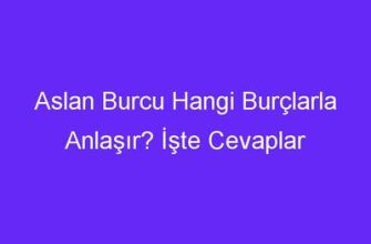Aslan burcuna hangi burç yakışır??