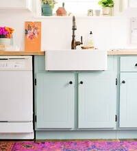 Pastel renklerde mutfak