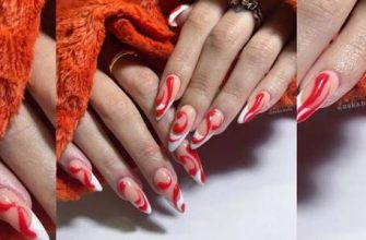 Kırmızı ve beyaz Fransız manikürü