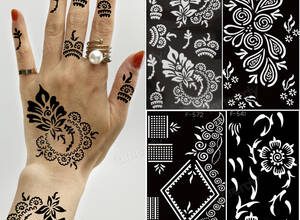 Bacak üzerine kına çizimleri