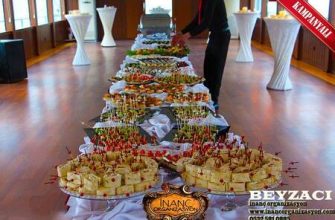 Bir düğünde açık büfe: özellikler ve organizasyon kuralları