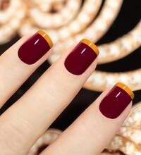 Tırnaklarda mor French: dekorasyon fikirleri ve güzel kombinasyonlar