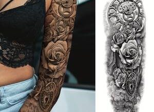 Kızların omurgası boyunca dövme