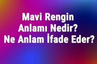 Psikolojide mavi renk